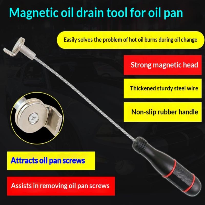 Car Repair Tools - Olieaftap-schroefverwijderaar Anti-verbrandings Magnetische Oliepan-afnamegereedschap Autoreparatieaccessoires