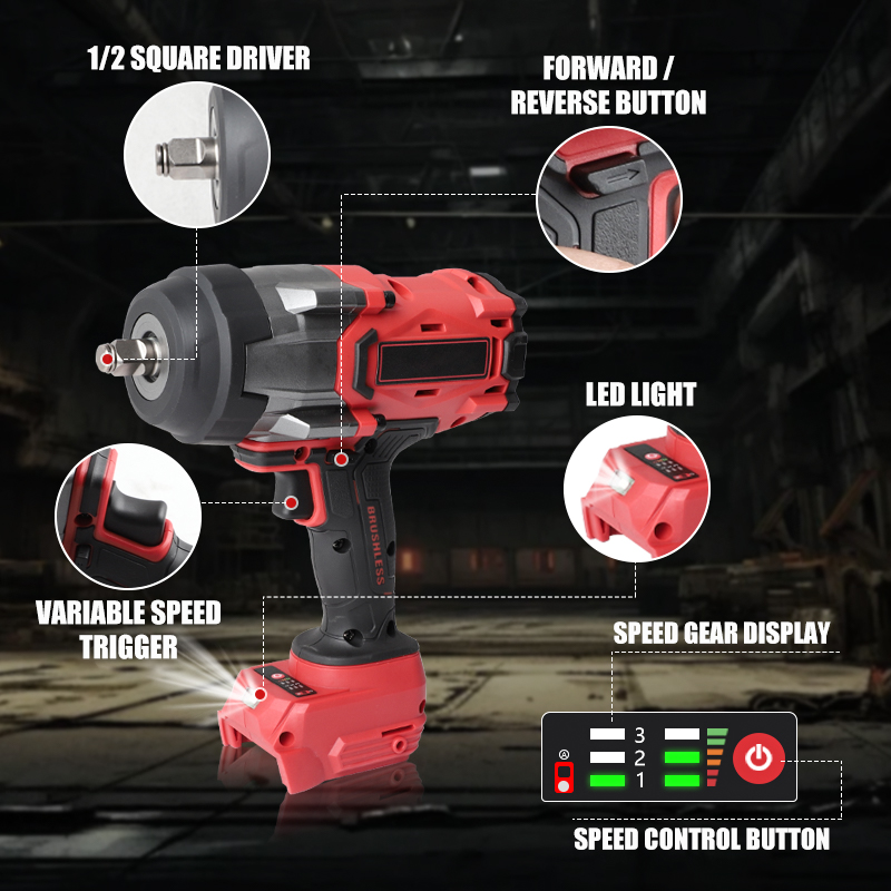 Akku-slagmoersleutel 1/2 inch  - Torque Wrench recensie en prijs